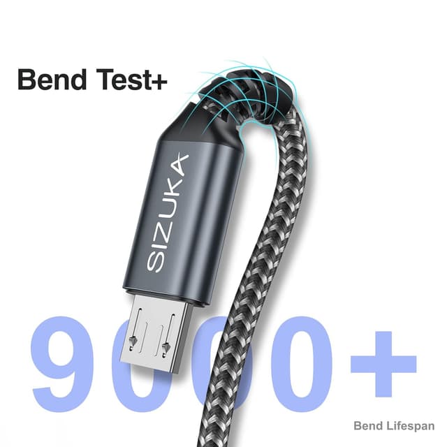 Detalle 1 de Cable Micro USB 2M 2 Pack 3A carga rápida