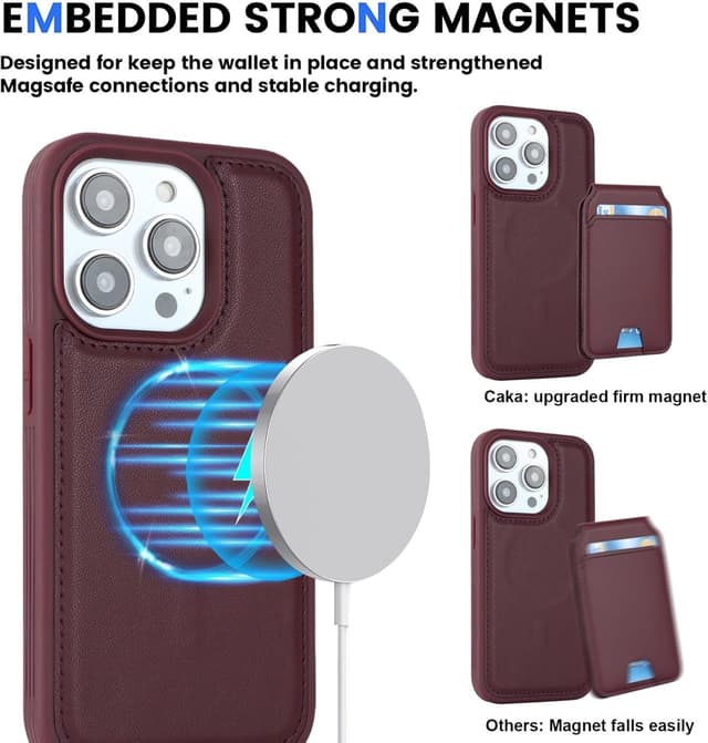 Detalle de Zouzt iPhone 15 Pro wallet case, 2 in 1