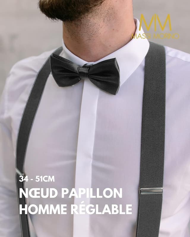 Detalle de Bretelles Massi Morino avec nœud papillon