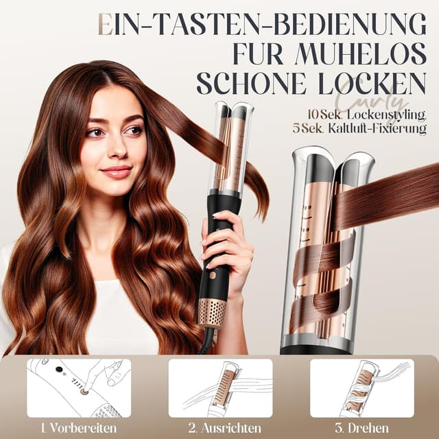 Detalle 2 de Lookmate Kaltluft Lockenstab 32 mm Beach Waves