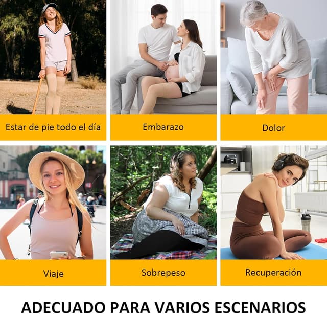 Thumbnail 6 de PUTUO Medias de Compresión Muslo 20–30 mmHg talla grande