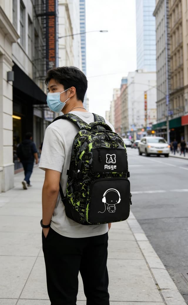 Detalle 2 de Asge Schulrucksack Reflektierend