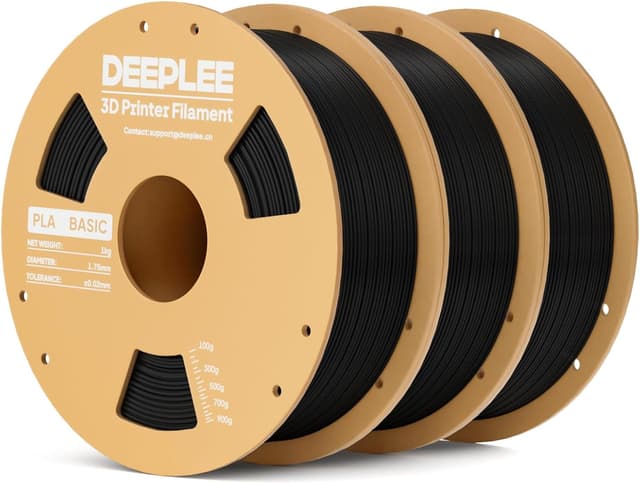 Detalle de DEEPLEE PLA Basic 1.75mm Filament Black 3kg