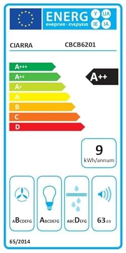 Thumbnail 9 de CIARRA CBCB6201 campana extractora 60 cm 370m³/h