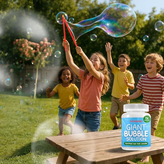 Detalle de Giant Bubble Solution Bubble Mix Powder (Makes 7 Gallons) — Kids Bubble Wands Bubble Soap Mix