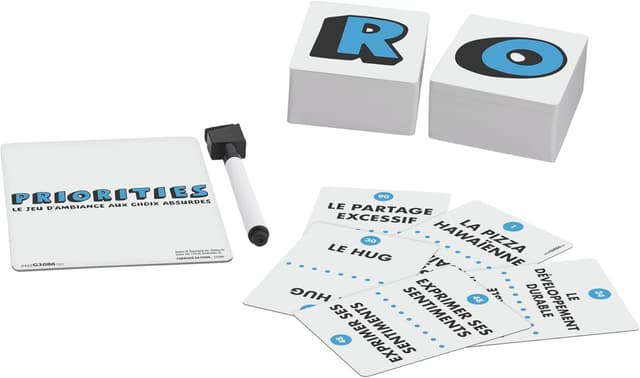 Detalle de Priorities, jeu de groupe (version française) — cartes pour classer ce que vos amis préfèrent