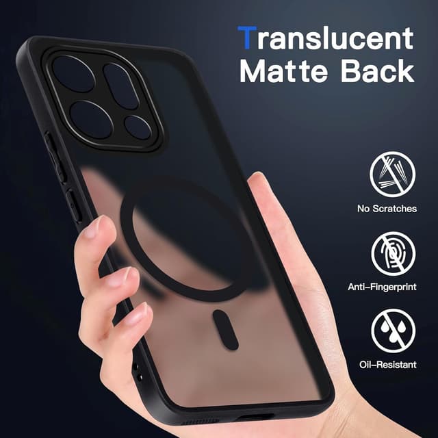 Detalle de Olgary Magnetica Cover per OPPO Find X9 compatibile MagSafe, traslucido opaco antiurto e anti-graffio