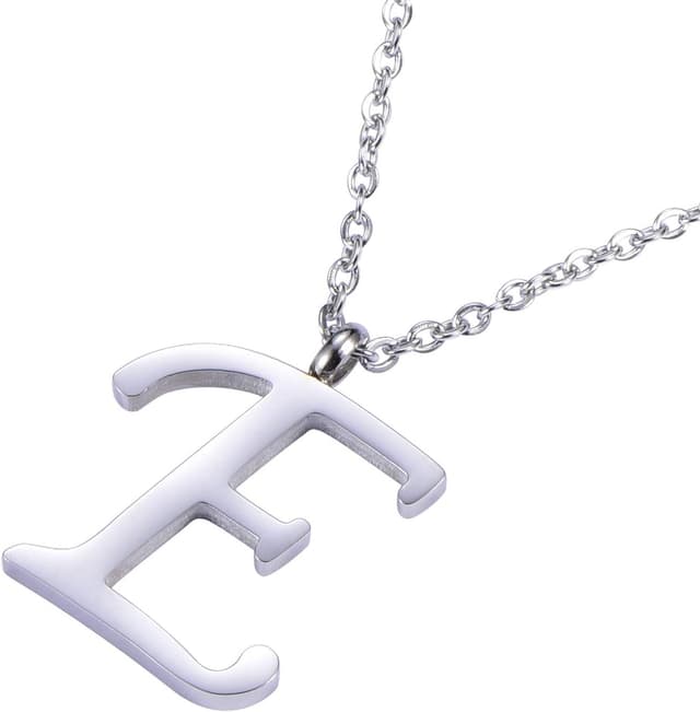 Detalle de Collana da donna Morella in acciaio inox argento con ciondolo lettera