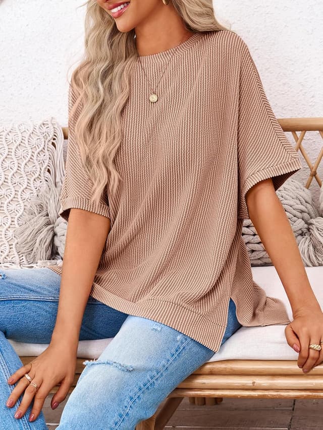 Detalle 2 de Tankaneo Oversized Ribbed Tunic Top