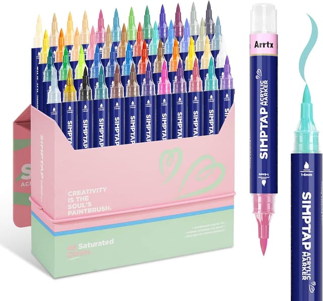 Imagen de Arrtx Simptap Top Valve Action 48 colores para pintar piedras en OfertitasTOP