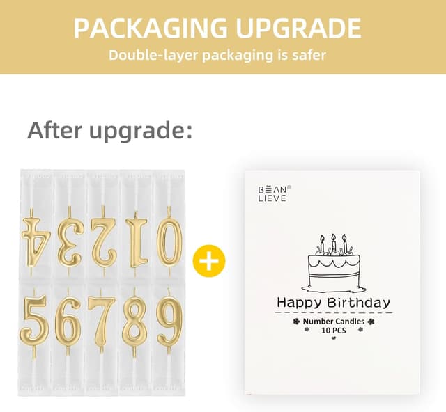 Thumbnail 6 de Bean Lieve velas numéricas 0–9