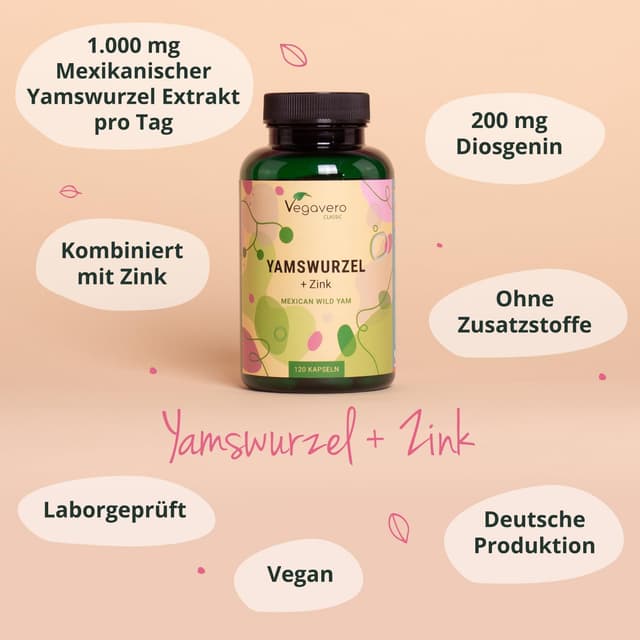 Thumbnail 3 de Vegavero Yamswurzel Kapseln 1.000 mg — Diosgenin 200 mg 💊