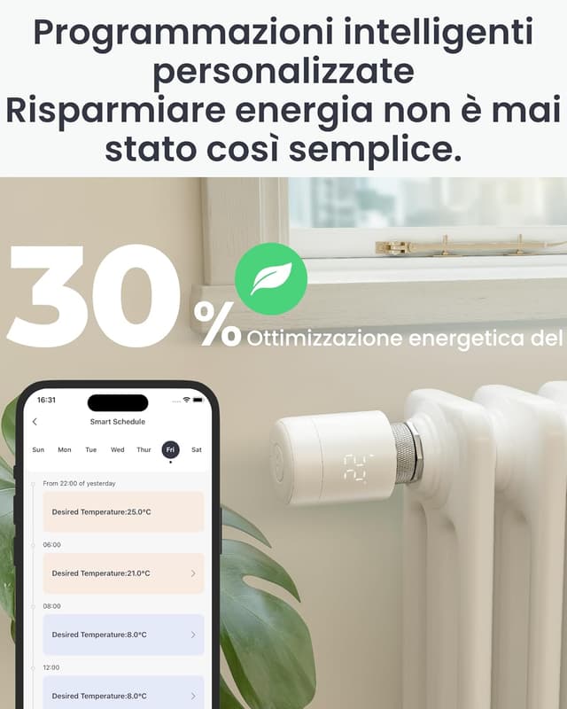 Detalle 2 de SwitchBot Termostato smart per termosifone 10 mesi autonomia