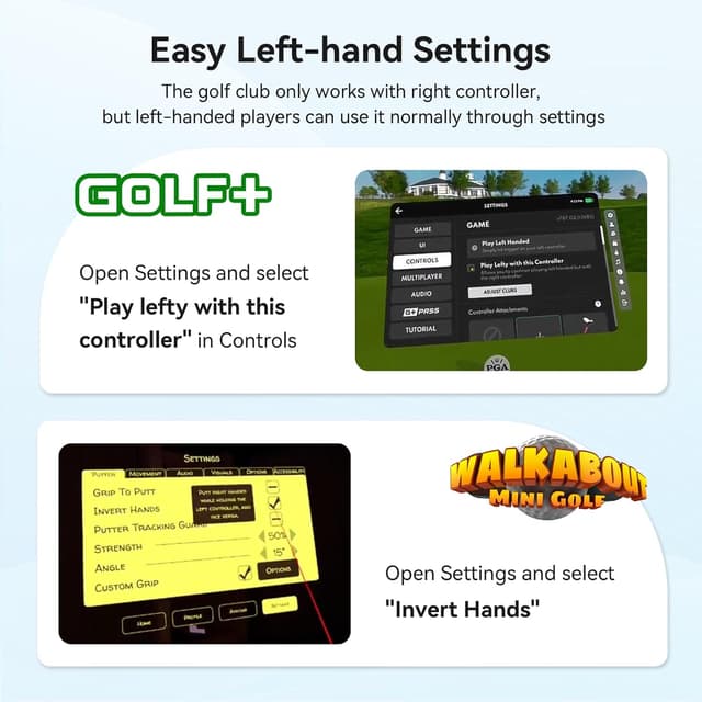 Thumbnail 1 de AMVR Golf Club Attachment 15.7" VR Golf Club