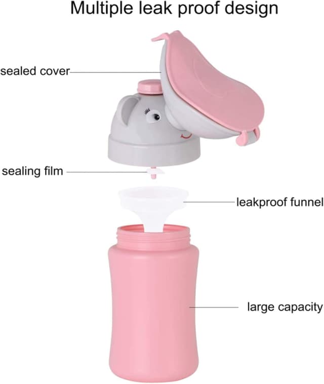Detalle de Portable Baby/Child Potty Urinal Travel Potty with Leak-proof Bottle (500ml) for Camping, Car Travel and Potty Training