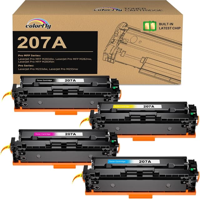 Detalle de Toner compatibile Colorfly 207A/207X MFP M283fdw (4-Pack) nero e colori con chip