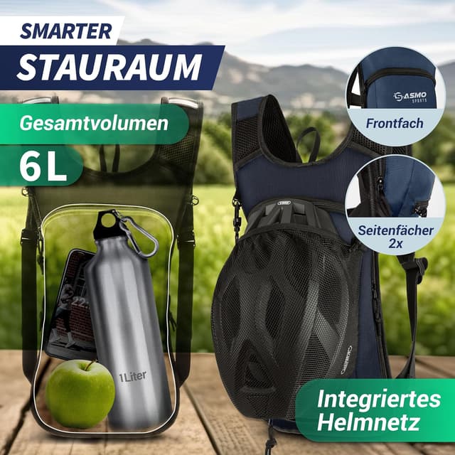 Detalle 2 de SASMO Fahrradrucksack 6L 350 g mit Trinkblase