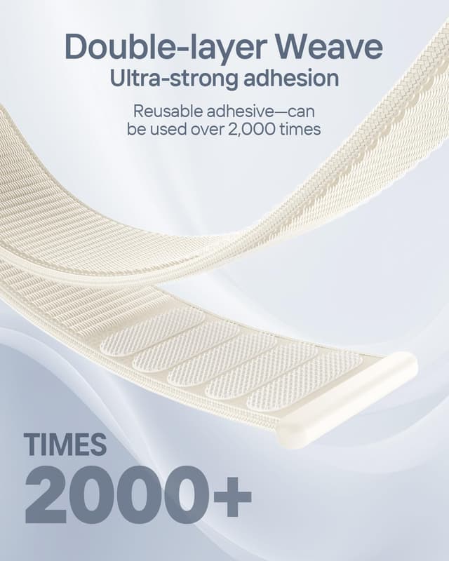 Detalle de Yoohoo 2-Pack Nylon Sport Loop Watch Strap for Apple Watch (38–49mm)