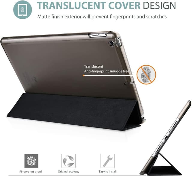 Detalle de ProCase slim smart cover case for iPad 9th/8th/7th Gen (10.2 inch) in Matte Black