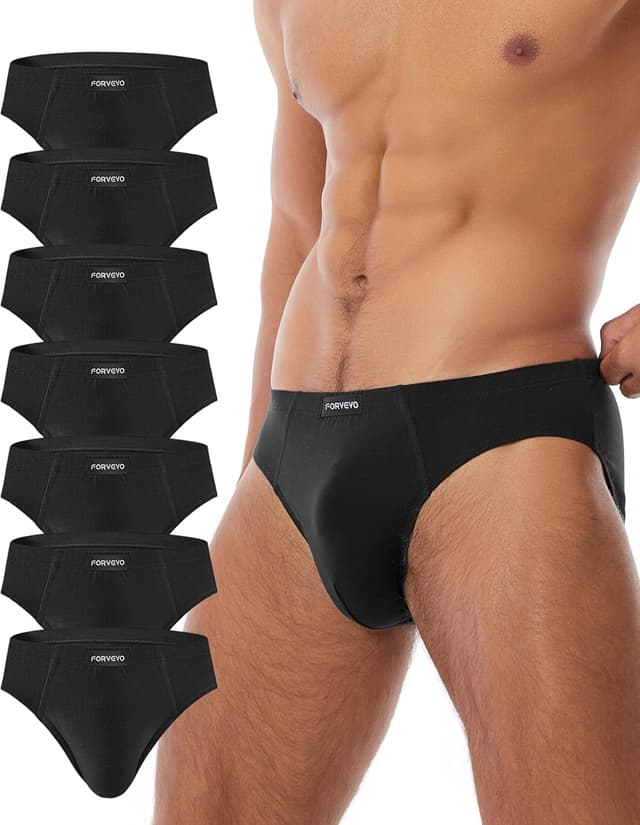 Detalle de FORVEVO 7er Pack Unterhosen Herren Slip Baumwolle