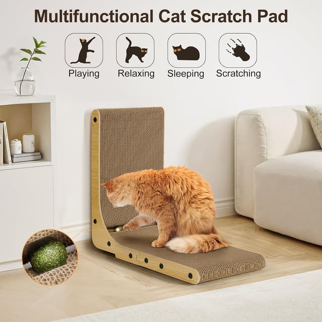 Detalle de 47cm Gimars L shape cat scratcher