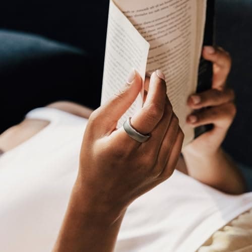 Detalle de Oura Ring Gen3 Horizon Brushed Titanium (Talla 13) — anillo inteligente para sueño, frecuencia cardíaca y estrés