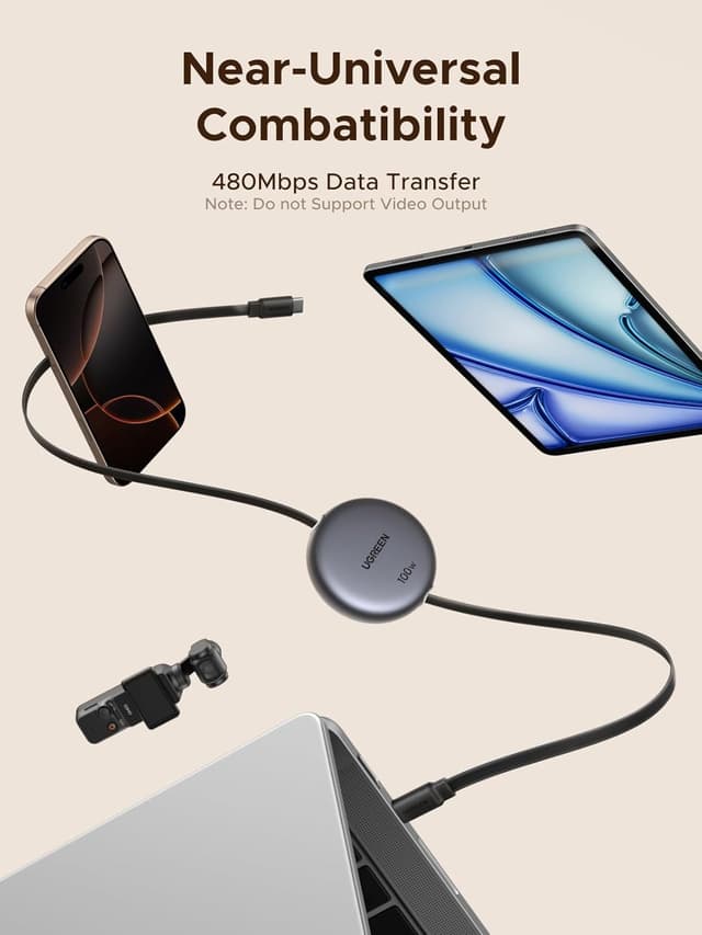 Thumbnail 6 de UGREEN Nexode Retractable USB-C 100W 3.3ft