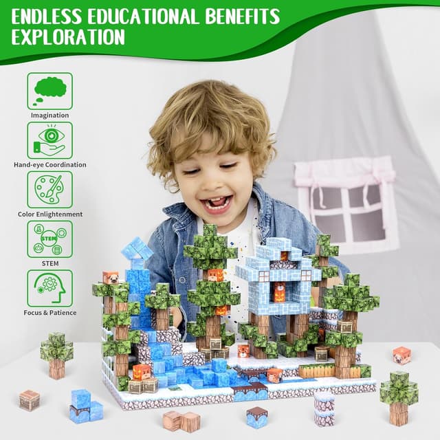 Detalle de Magnetic building blocks set 100 pcs