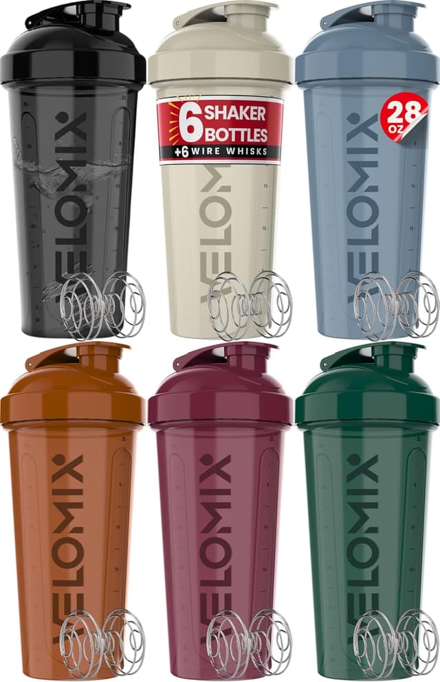 Detalle de VELOMIX 6-Pack 28 oz protein shaker 🥤