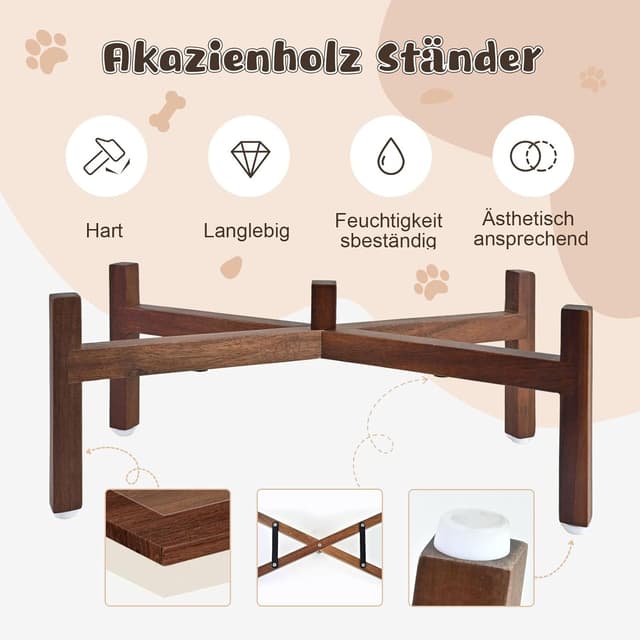 Thumbnail 2 de SPUNKYJUNKY Keramik erhöhter Hundenapf 1250ml