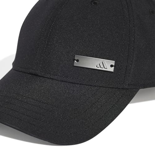 Detalle de adidas Baseball Lightweights Cap Metal unisex en negro (talla M-L, visera curvada)