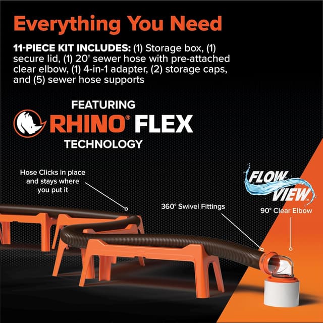 Thumbnail 2 de Camco Rhino Ultimate 20' RV Sewer Hose Kit 🚐