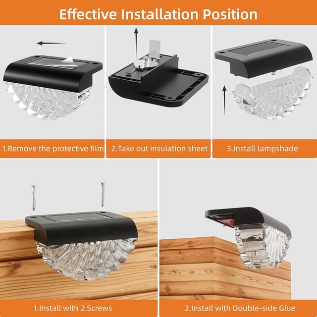 Thumbnail 6 de Lankey Sound Solar Fence Lights 6 Pack