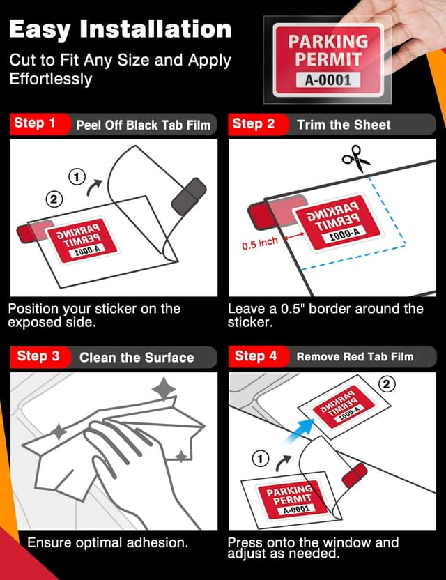 Detalle de Car windscreen parking permit holder 6 pack