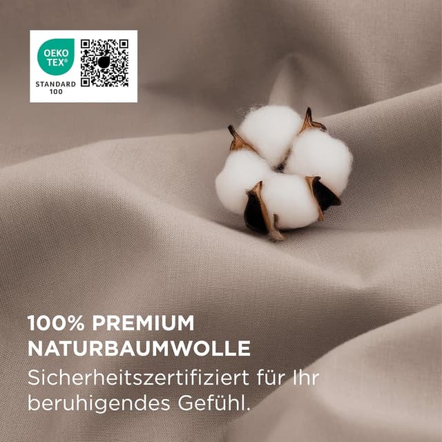 Thumbnail 2 de BEDSURE Bettwäsche 155x220 Baumwolle Khaki