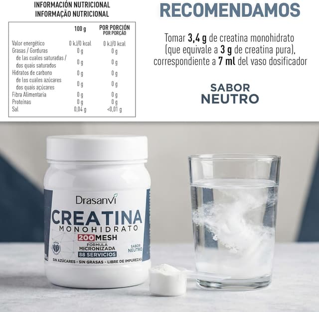 Detalle 2 de Drasanvi Creatina Monohidratada 300 g