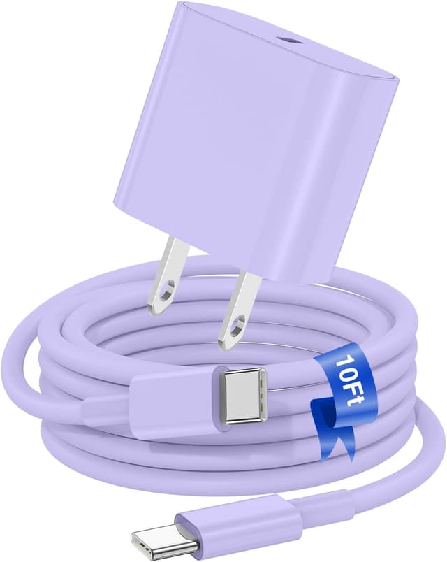 Thumbnail 6 de 100W USB-C Super Fast Charger Block (Dual Port) with 10ft USB-C to USB-C Cable — 2 Pack Charging Station