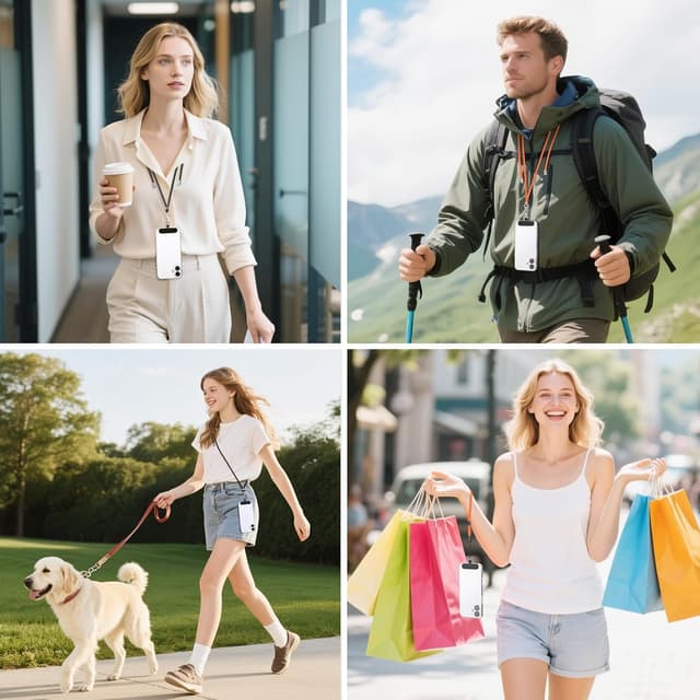 Thumbnail 6 de COCASES Phone Lanyard Crossbody 2 Pack with Adjustable Anti-Theft Strap and Wrist Strap Set