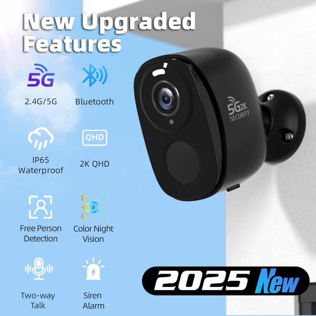 Detalle de Rraycom 4Pack 2K 5G/2.4G security cameras