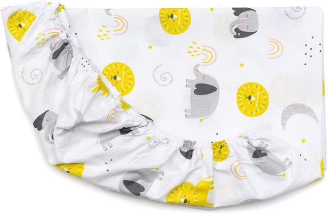 Detalle 2 de FlyIdeas Set 2 lenzuola con angoli per culla 90x50 cm in cotone traspirante