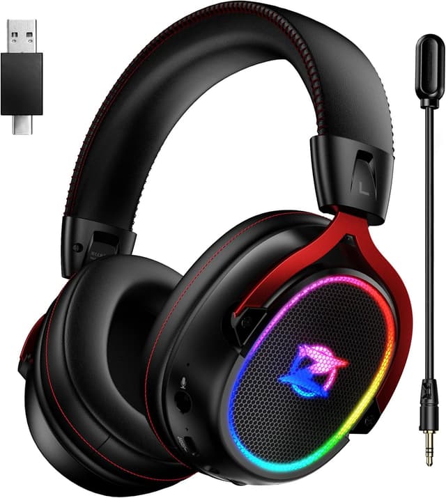 Detalle de Ozeino OW310 Casque Gaming sans Fil 7.1