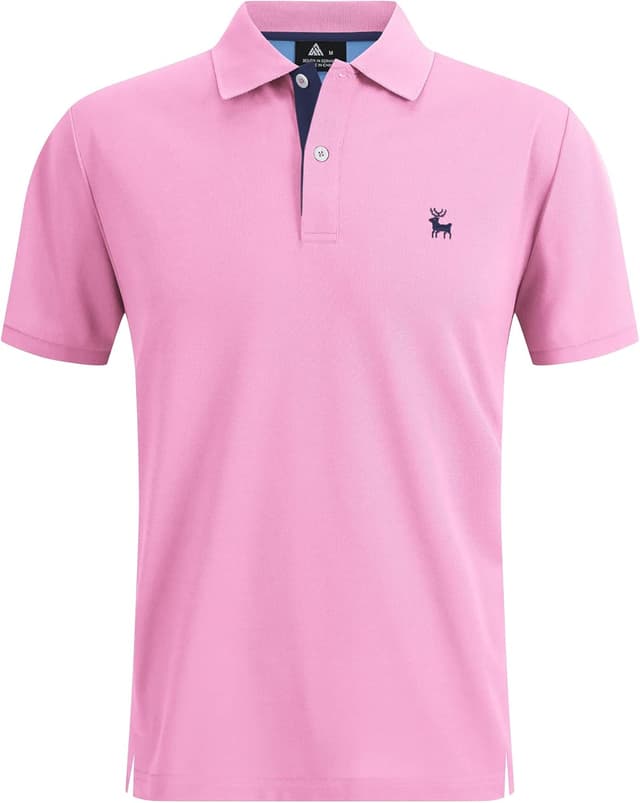 Detalle de SwissWell polo da uomo a manica corta per golf e lavoro casual, leggero e traspirante