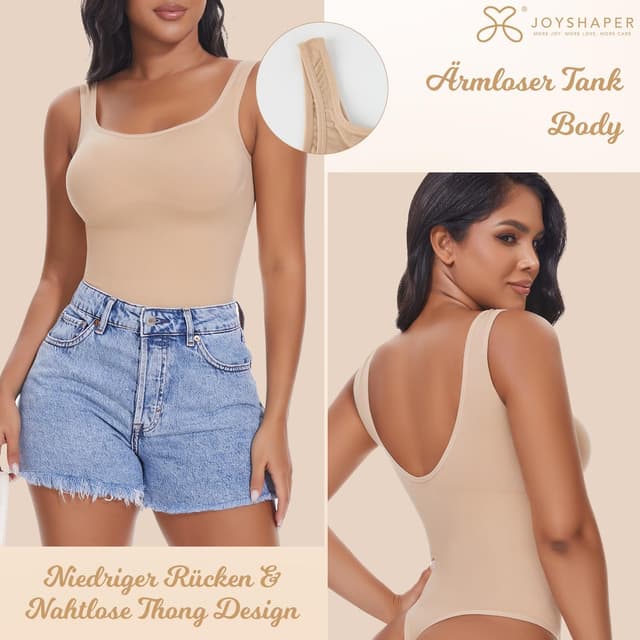 Detalle 2 de Joyshaper Shapewear Damen Tank-Body mit Tanga & Bauchweg-Kompression