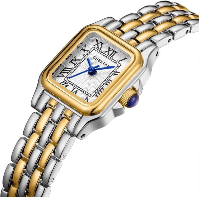 Detalle de CHEETAH Orologio Donna Piccolo Analogico al Quarzo con bracciale vintage e quadrante numeri romani