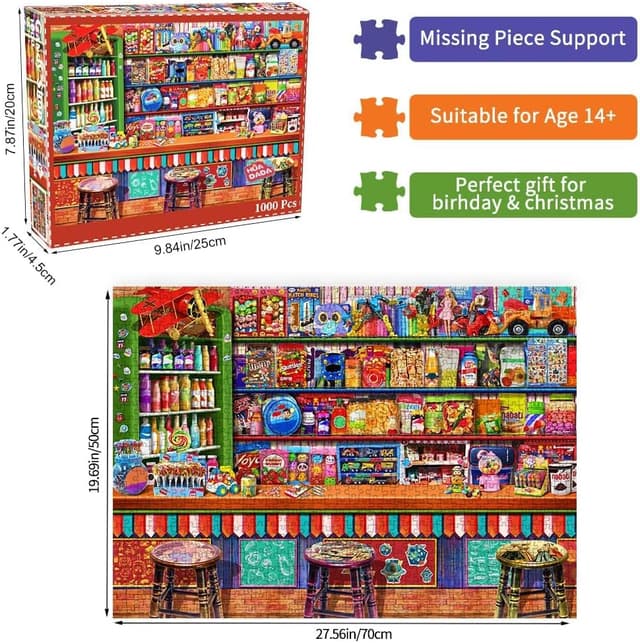Thumbnail 1 de Candy Shop 1000-piece jigsaw puzzle