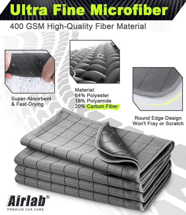 Detalle 2 de Airlab Carbon Microfiber Towels 4-Pack