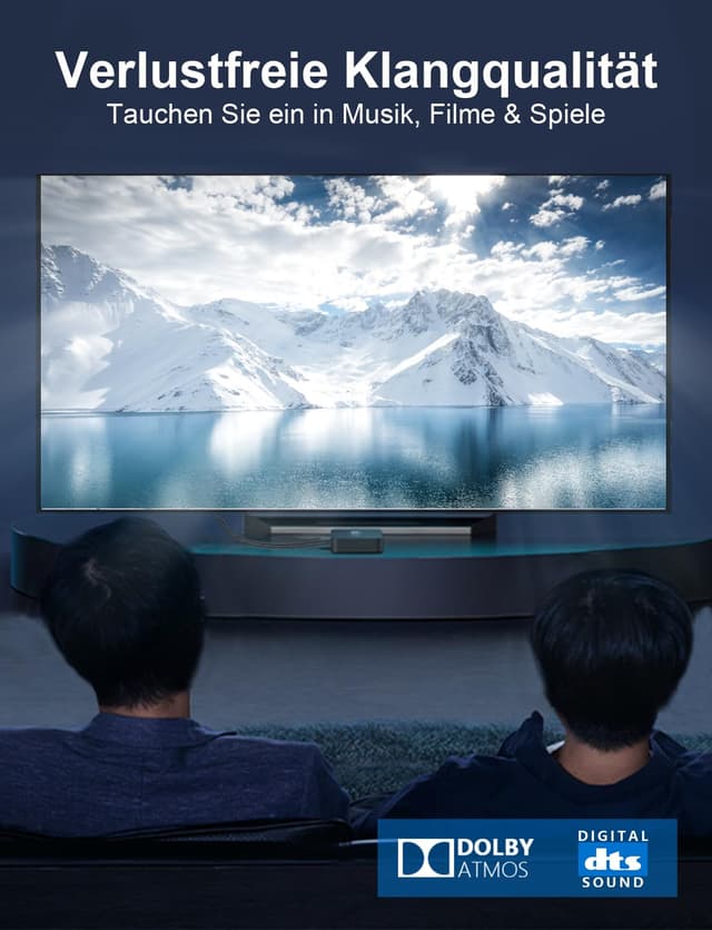 Detalle de SOUNDFAM 90° Optisches Audiokabel 3 m (Rot) – Toslink Digital mit Winkelstecker für Soundbar & TV