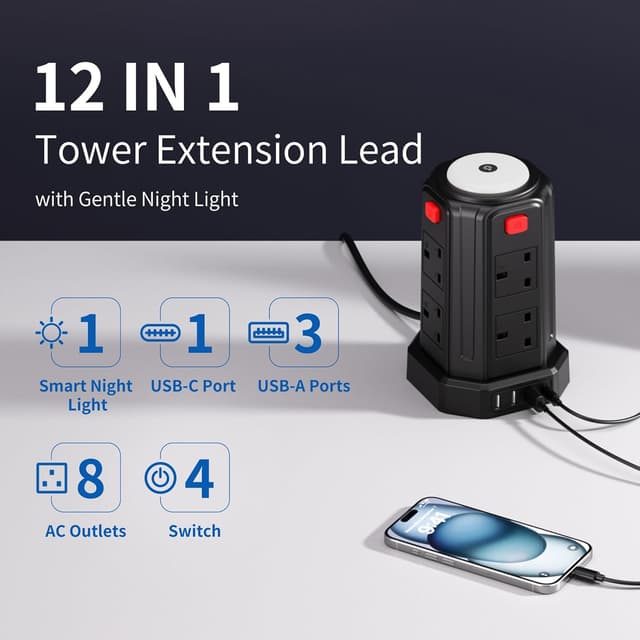 Thumbnail 1 de Tower Extension Lead 3M 13A