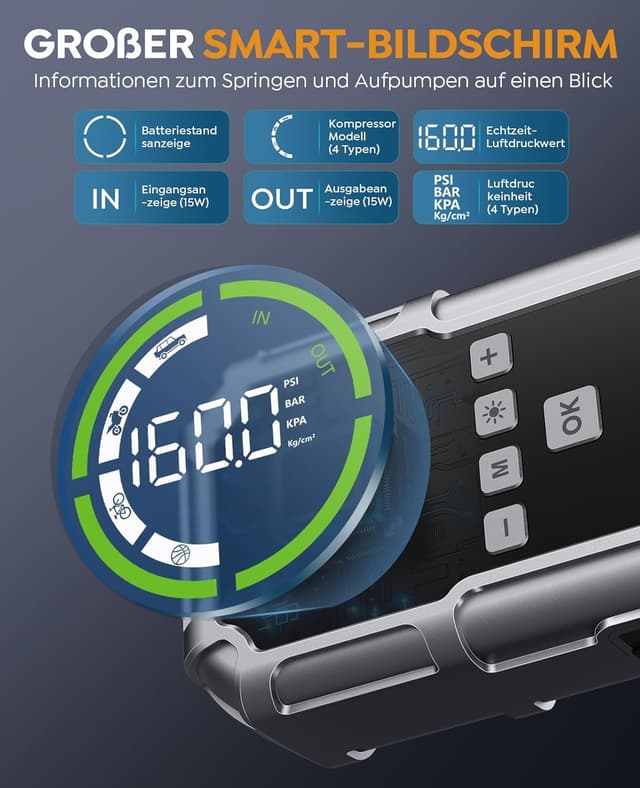 Thumbnail 4 de BRPOM Starthilfe Powerbank 8000A 26800mAh mit Kompressor