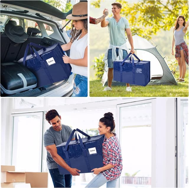 Thumbnail 6 de ZFWDSY Umzugstaschen 93-Liter (8er-Set) mit Reißverschluss – faltbare moving boxes für Kleider, Sperrmüll & Umzug